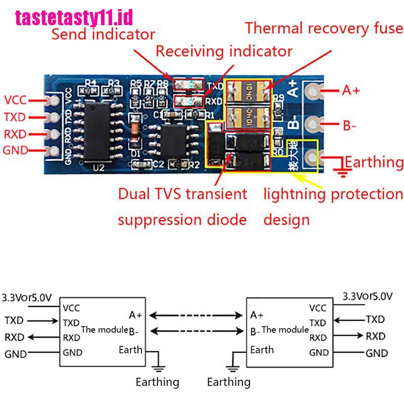 Modul Konverter serial port Ke RS485 RS485 Ke TTL Stabil