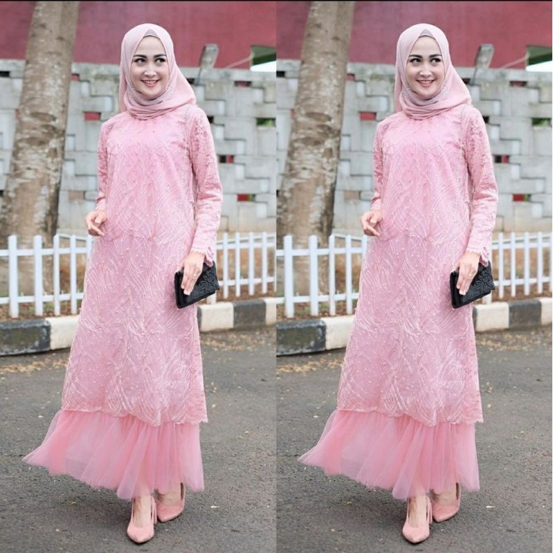 MAXY LUCINTA MUTIARA, BRUKAT, TILE, GAMIS, MUSLIM