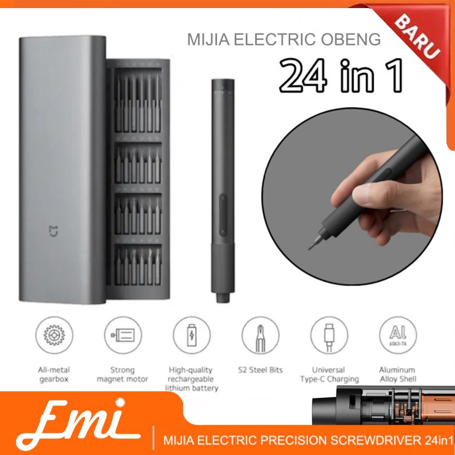 MIJIA ELECTRIC PRECISION SCREWDRIVER 24in1 - Obeng Elektrik