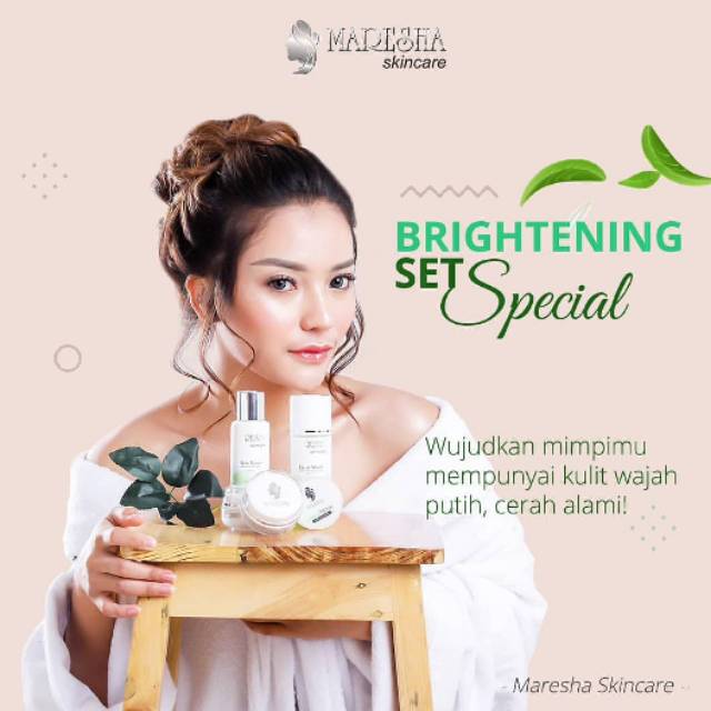 Maresha Skincare paket Brightening set spesial