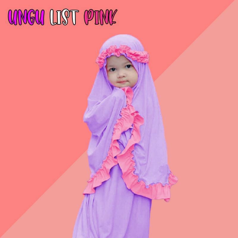 mukena anak zahra kriwil 3-5thn