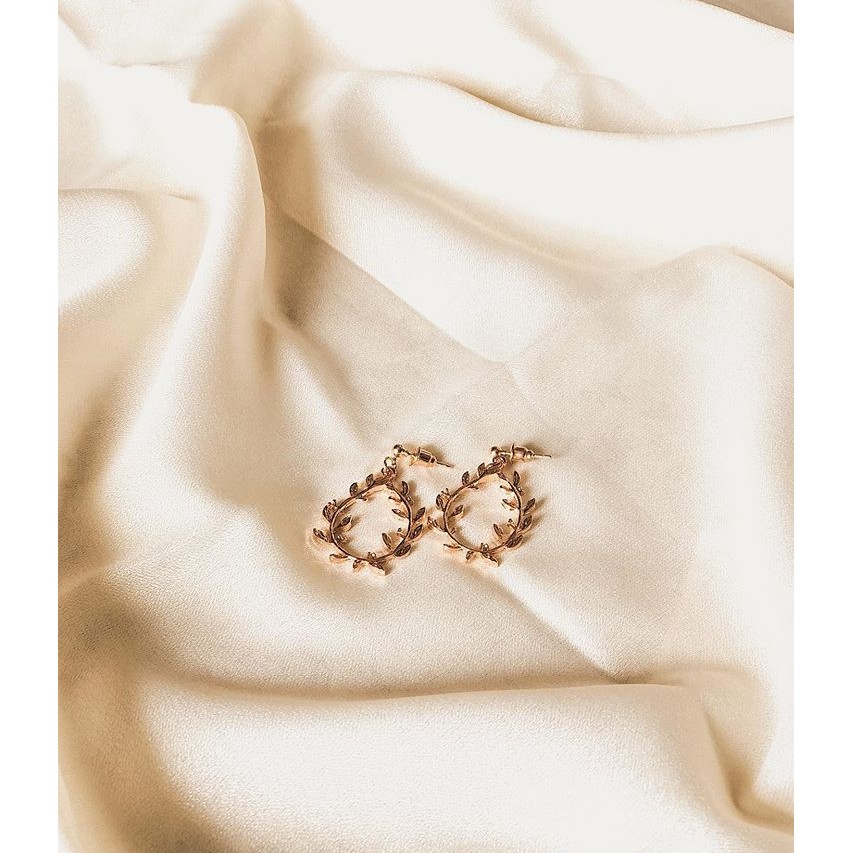 Anting Korea / Anting Wanita / Anting Simple Daun - Stephanie