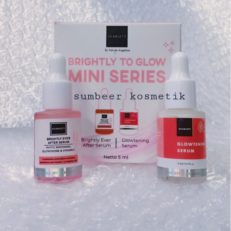 Scarlett Whitening Serum Brightly To Glow Mini Series isi 2