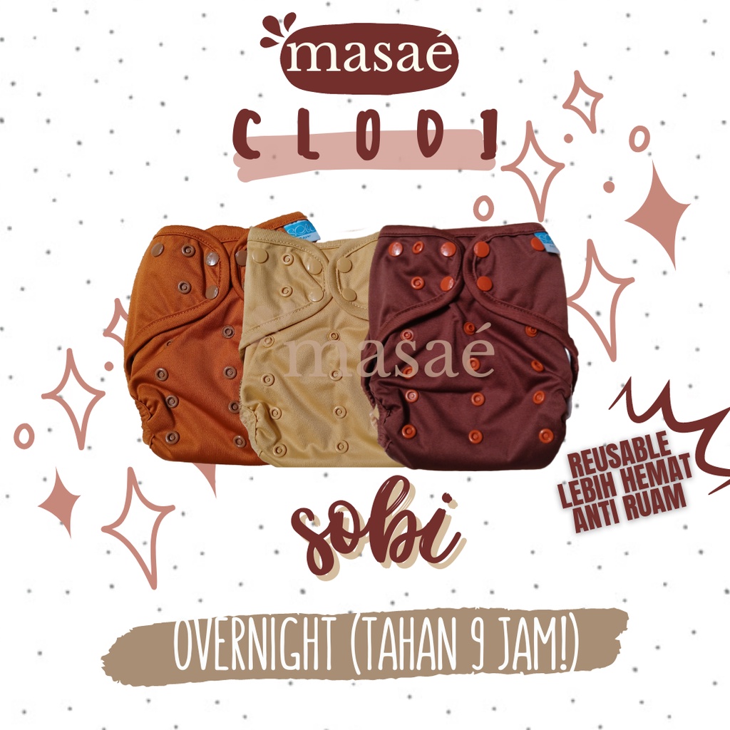 CLODI SOBI OVERNIGHT POLOS insert bamboo | clodi untuk malam hari | clodi cloth diaper pampers pempe