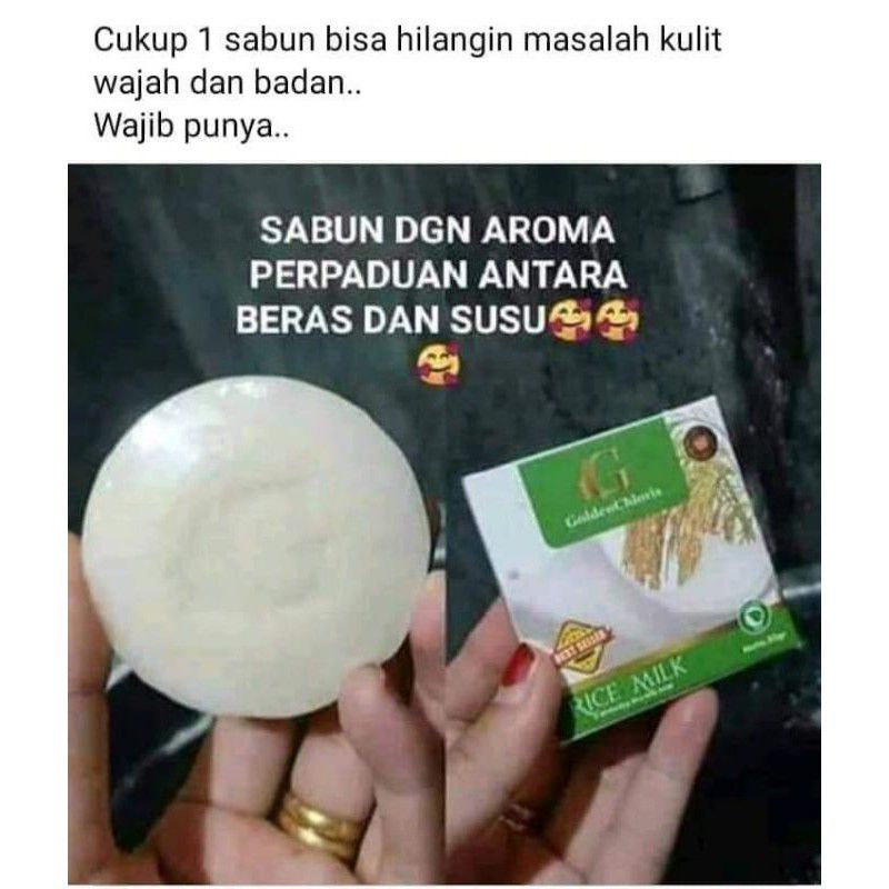 sabun GC  rice milk asm