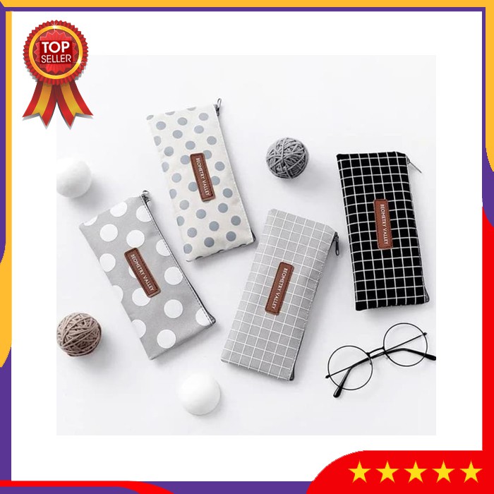 

VBS25 Tempat Pensil Geometry Valley Pencil Case Pouch Alat Tulis Pensil Perlengkapan Sekolah