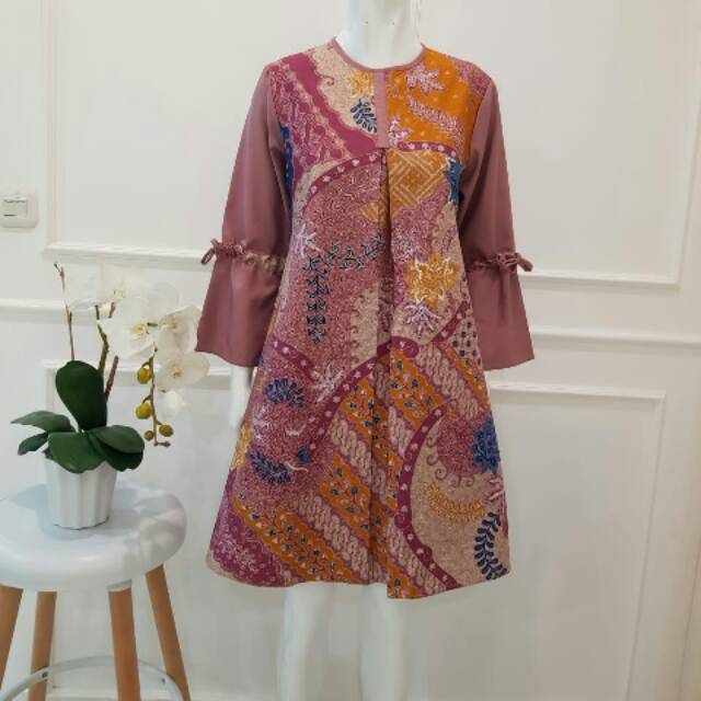 Baju atasan tunik Tunik Batik EDN i76 grabdress Baju atasan tunik Tunik Batik EDN i76 grabdress