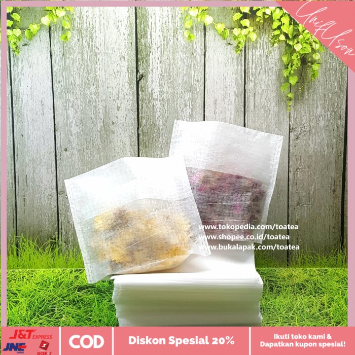 

⭐COD⭐ Kantong Teh Celup Kosong Biodegradable Uk. 10 x 12 cm Isi 100pcs