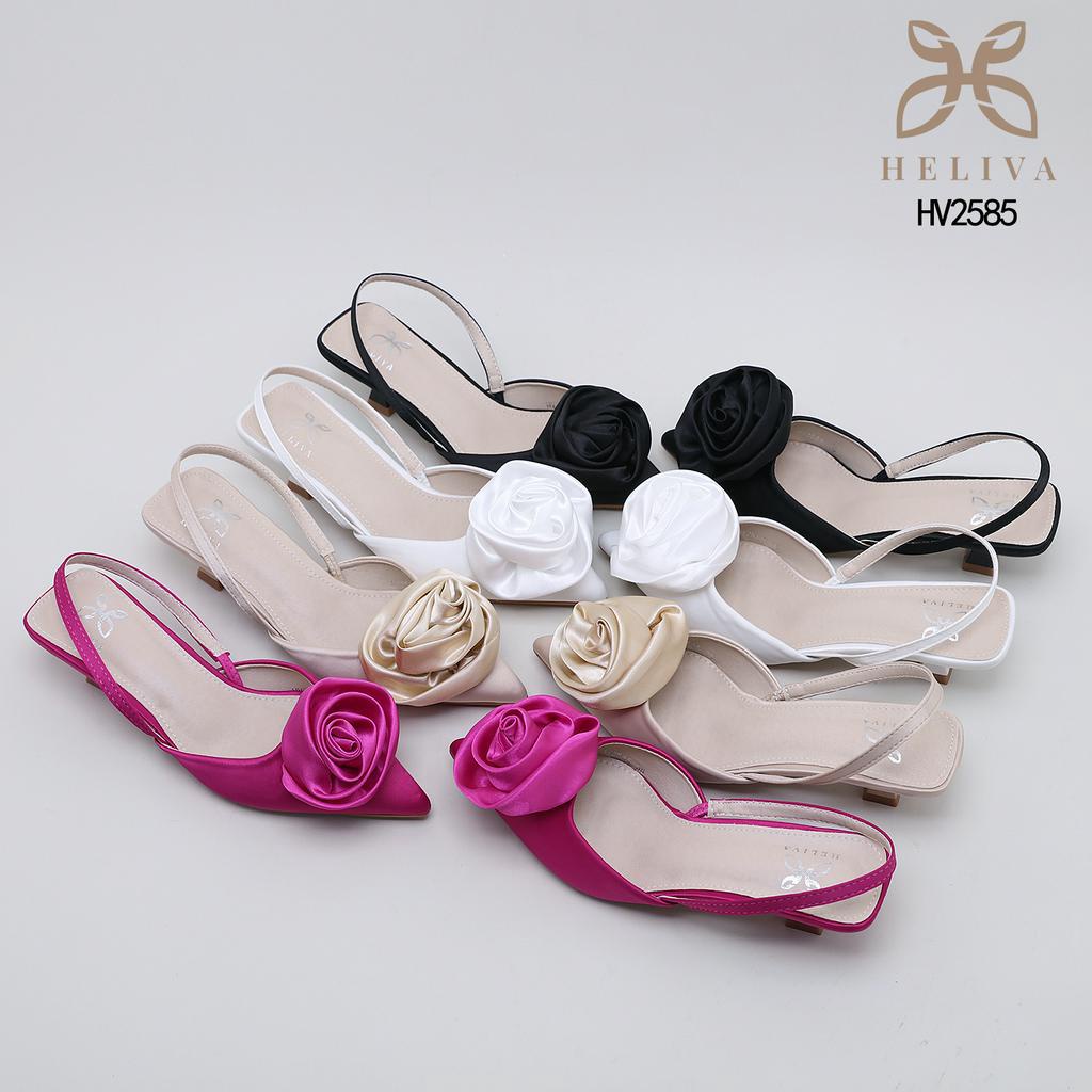 HELIVA Ariana Sepatu Sling Back Hak Sedang 4,5cm Wanita HV2585