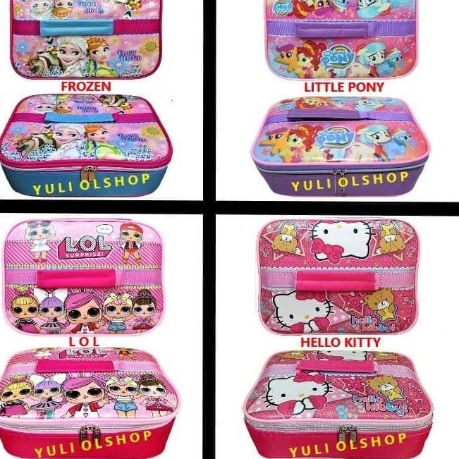 ✻ Tempat Kotak Bekal I Tempat Kotak Makan I Lunch Box I Tas Tempat Bekal - FROZEN ➧