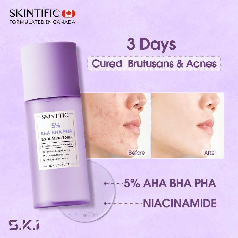 SKINTIFIC 5% Aha Bha Pha Exfoliating Toner