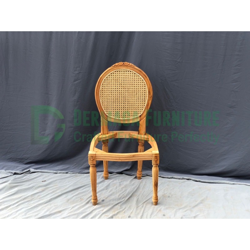KURSI MAKAN OVAL ROTAN KAYU MAHONI KURSI PELAMINAN DERMAGA FURNITURE JEPARA