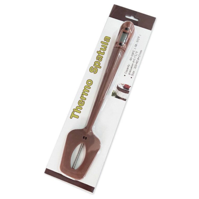 Spatula Termometer Digital Bahan Silikon Warna Permen