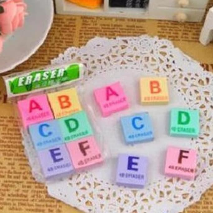 

Diskon Set Penghapus Bujursangkar Motif Alfabet A-F (1 Set Isi 6) Ayo Order