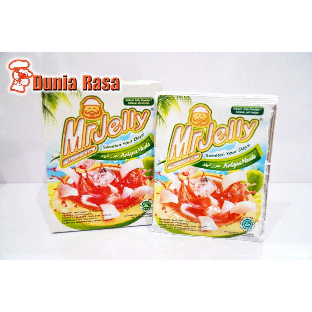 

MrJelly Serbuk Jelly Kelapa 1 Box (isi 12 pcs)