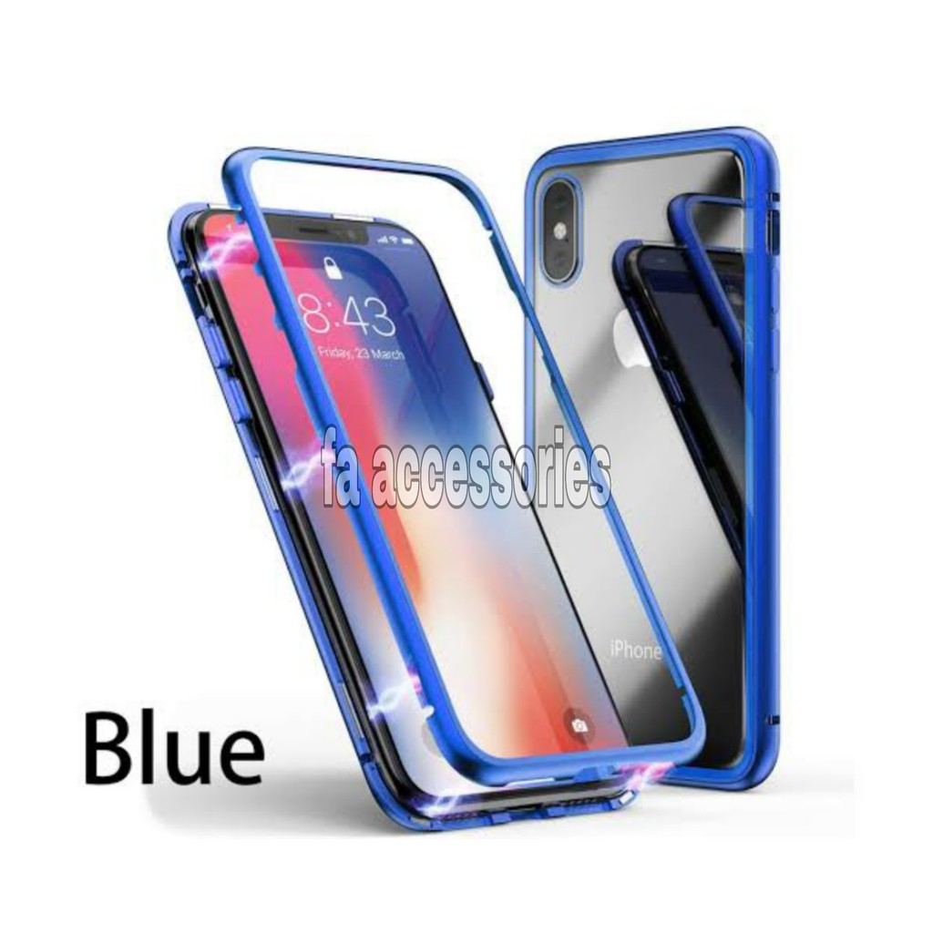 Case Magnetic VIVO y91 Y91C y93 y95 Y1S Casing Magnetic Metal Glass Hard Case