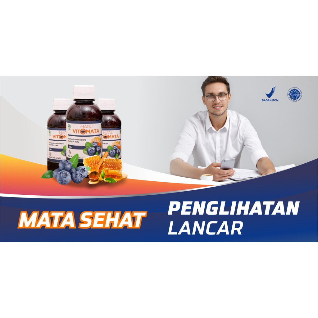 (BISA COD) Madu Vitomata Vito Mata Original Obat Mata Minus Mata Katarak Glaukoma Rabun Terapi Mata