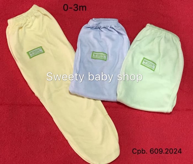 3 PCS Celana panjang bayi katun halus 0-4 bulan polos / Celana panjang bayi / celana bayi unisex