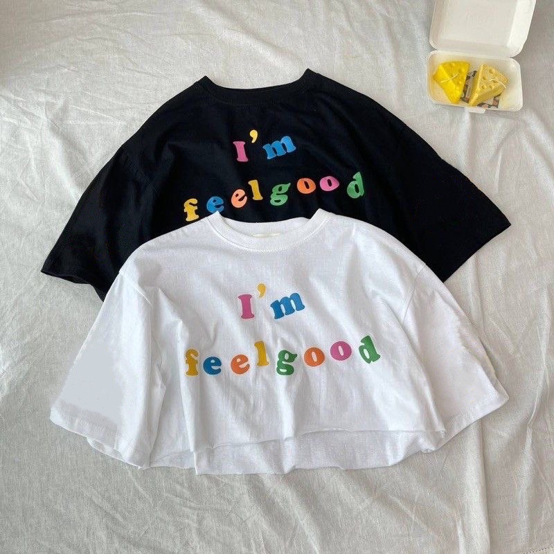 Kaos Oversize Crop I Feel Good (LD 106, P 45)