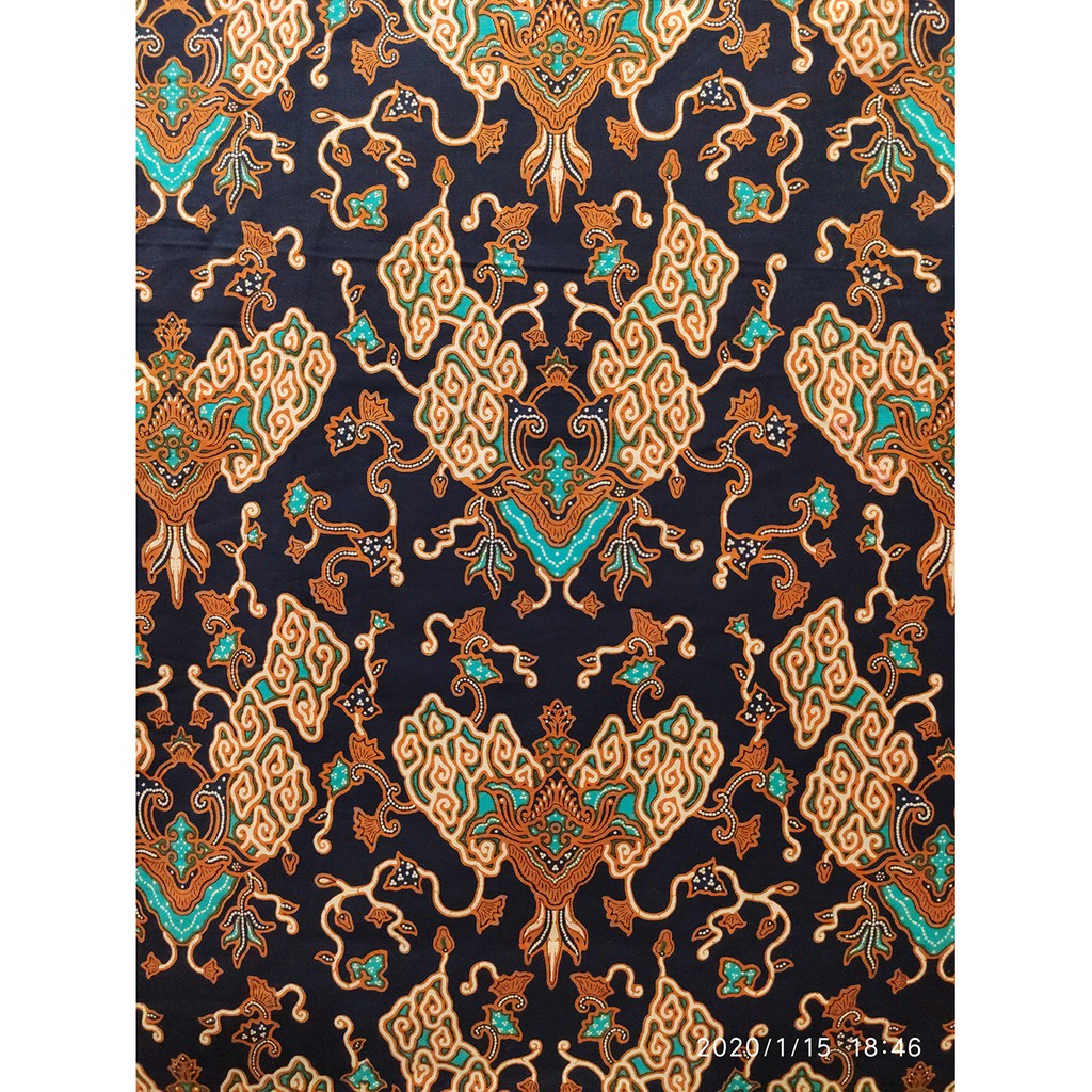 Kain Batik Katun Batu Raden 1119 Var3 Kupu Cream