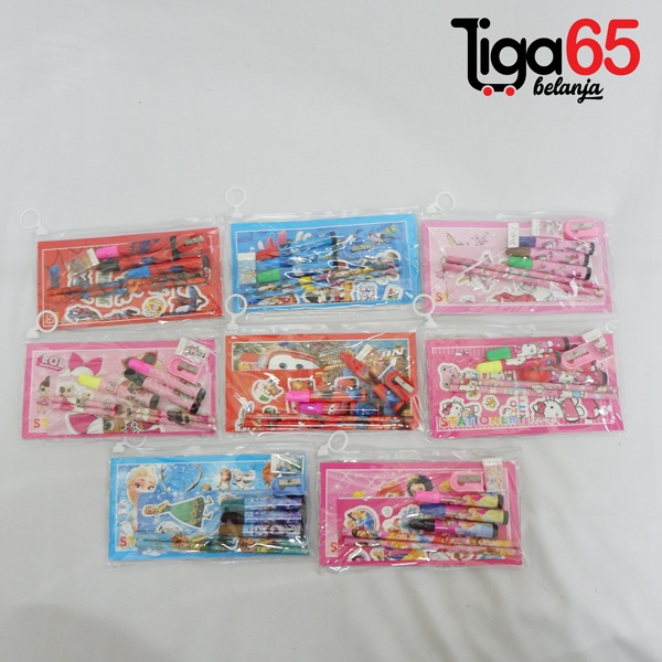 

Pensil Set Paket Alat Tulis Tempat Pensil Sekolah Lucu 8008-1 Stationery Set Souvenir Ulang Tahun