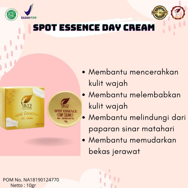 SR12 SPOT ESSENCE DAY CREAM NIGHT CREAM READY KRIM SIANG MALAM SR12
