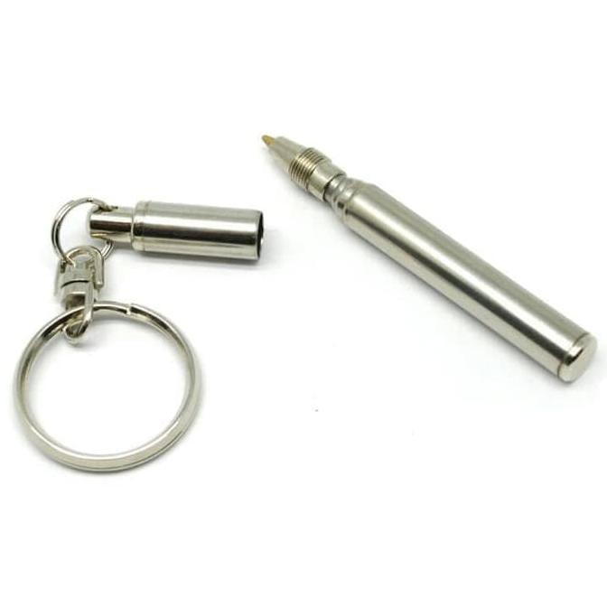 

Pulpen Bolpoin Keychain EDC Mini TelePen Telescopic True Utility Pen - goodjoibag