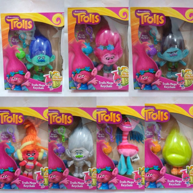 TROLLS MEGA KEY CHAIN TROLL POPPIE