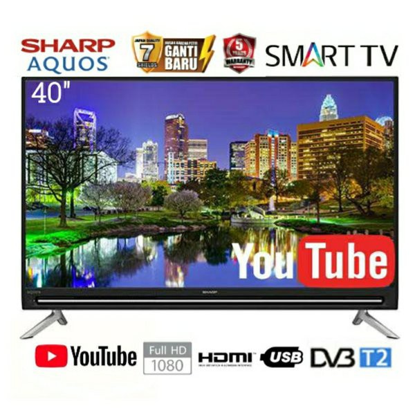 LED SMART TV SHARP 2T-C40AE1i 40 INCH FULL HD EASY SMART BLUETOOTH - NEW MODEL