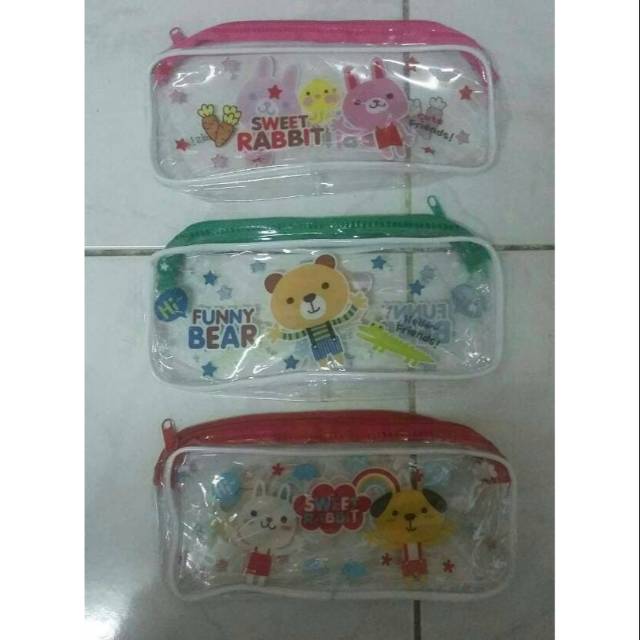 

Tempat pensil transparan motif kartun