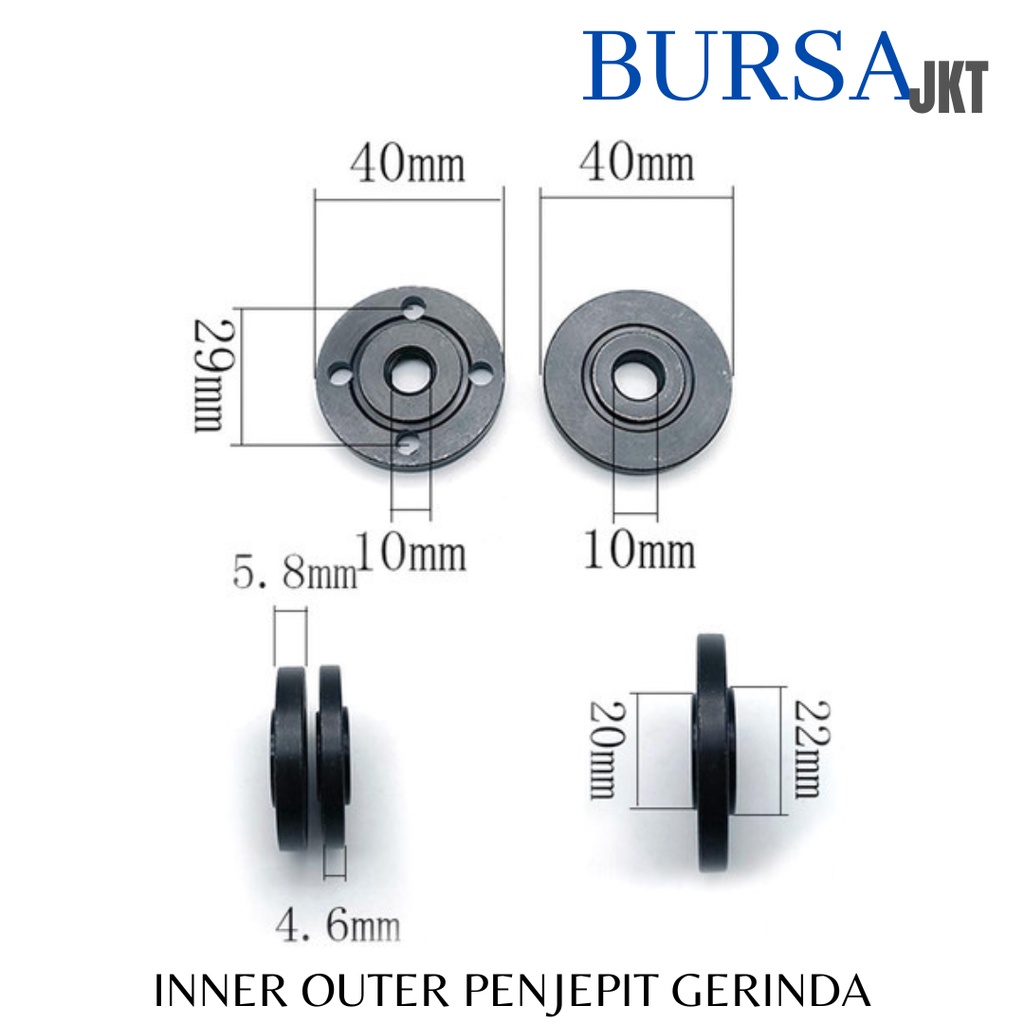 INNER OUTER FLANGE BATU MUR KANCINGPENJEPIT GERINDA TANGAN