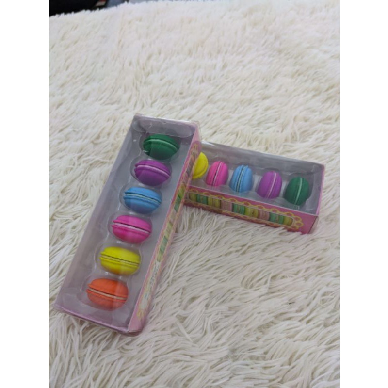 

Macaroons Eraser Set. penghapus isi 5
