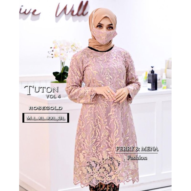 SETELAN TUNIK TULLE PADANG/TUNIK TUTON/TUNIK TERLARISSS