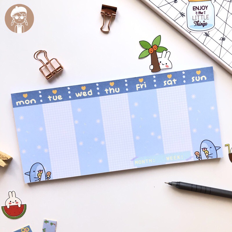 

Planner / Weekly Planner SharkPlan by LULUNIA (planner//memopad//memonotes)