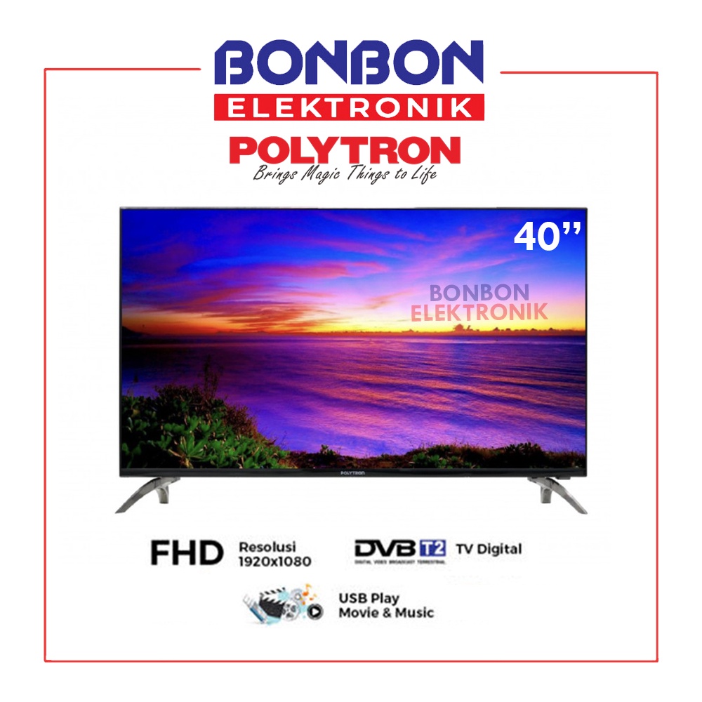 Polytron LED Digital TV 40 Inch PLD 40V8953 Full HD DVB-T2