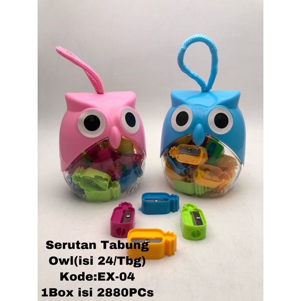 

Serutan Tabung Owl / 24Pcs Serutan Tabung Owl Lucu / Rautan Tabung Owl Viral