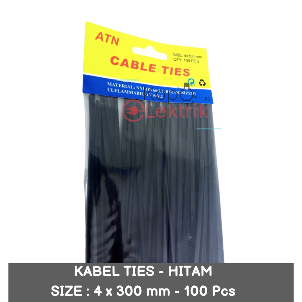 Kabel Tis 30 cm Isi 100 / Cable Ties / Pengikat Kabel