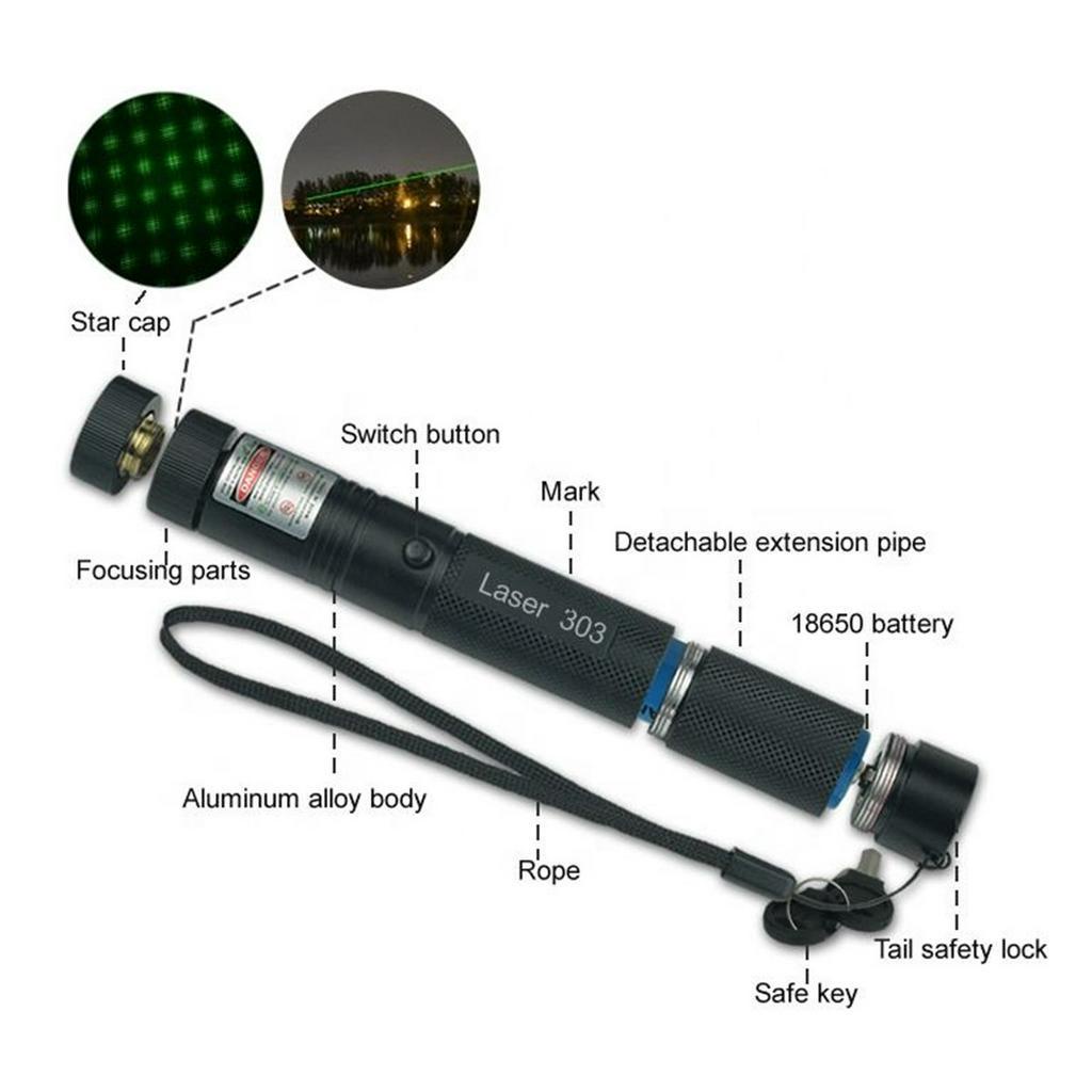 Green Laser Pointer 303 511 Jarak Jauh Hijau Hitam