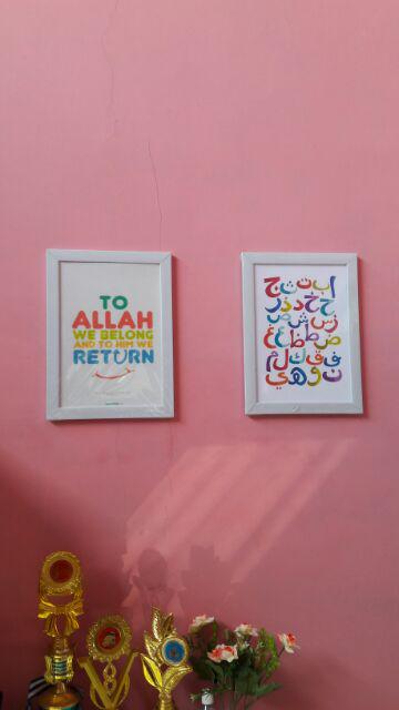 Promoooo!!! 1 Buah Wall Decor Frame Fiber A4 - Children/ School Room Series Hiasan Dinding Shabby