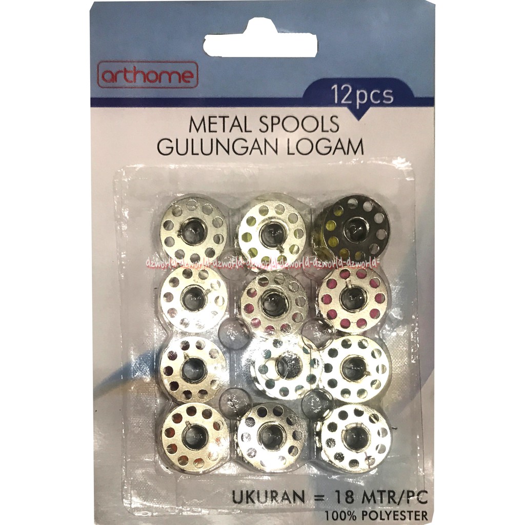 Spools Metal Silver Gulungan Benang Isi Sekoci Benang Mesin Jahit Spol Spool