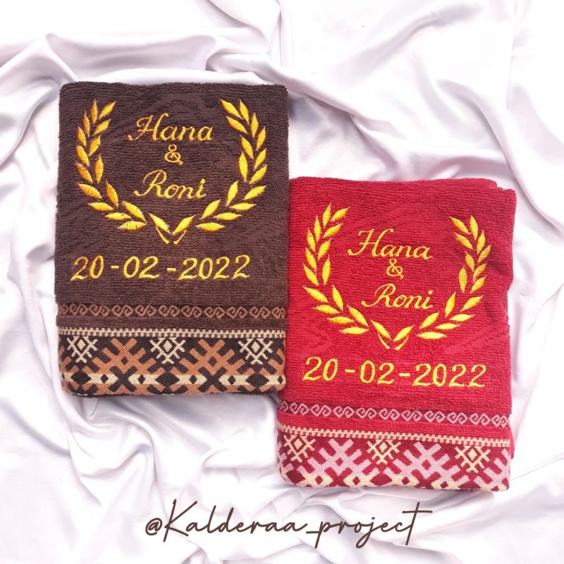 Handuk Bordir Satuan Murah / Handuk Bordir Seserahan Satuan (1pcs)/Kado Handuk Bordir Sataun