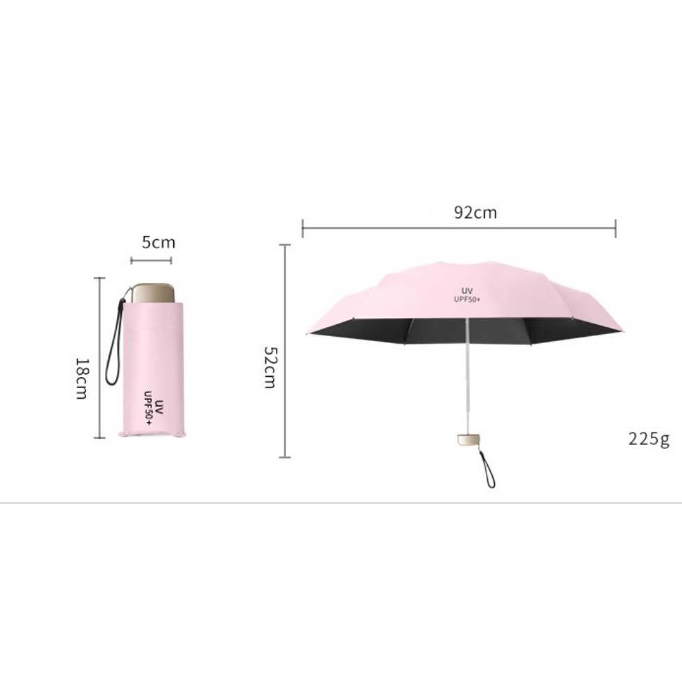 PAYUNG LIPAT MINI CANTIK ANTI UV (UPF 50+) PAYUNG LIPAT KECIL PRAKTIS PORTABLE WATERPROOF MINI UMBRELLA