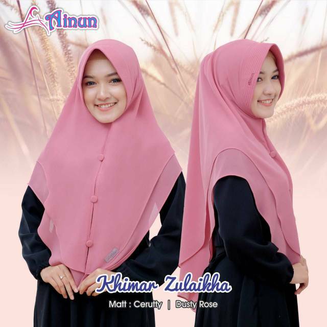 KJIMAR ZULAIKHA By AINUN HIJAB 2 LAYER POLOS MURAH