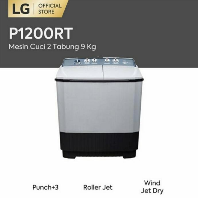~~~] MESIN CUCI LG P1200RT 2 TABUNG 12KG LOW WATT GARANSI RESMI