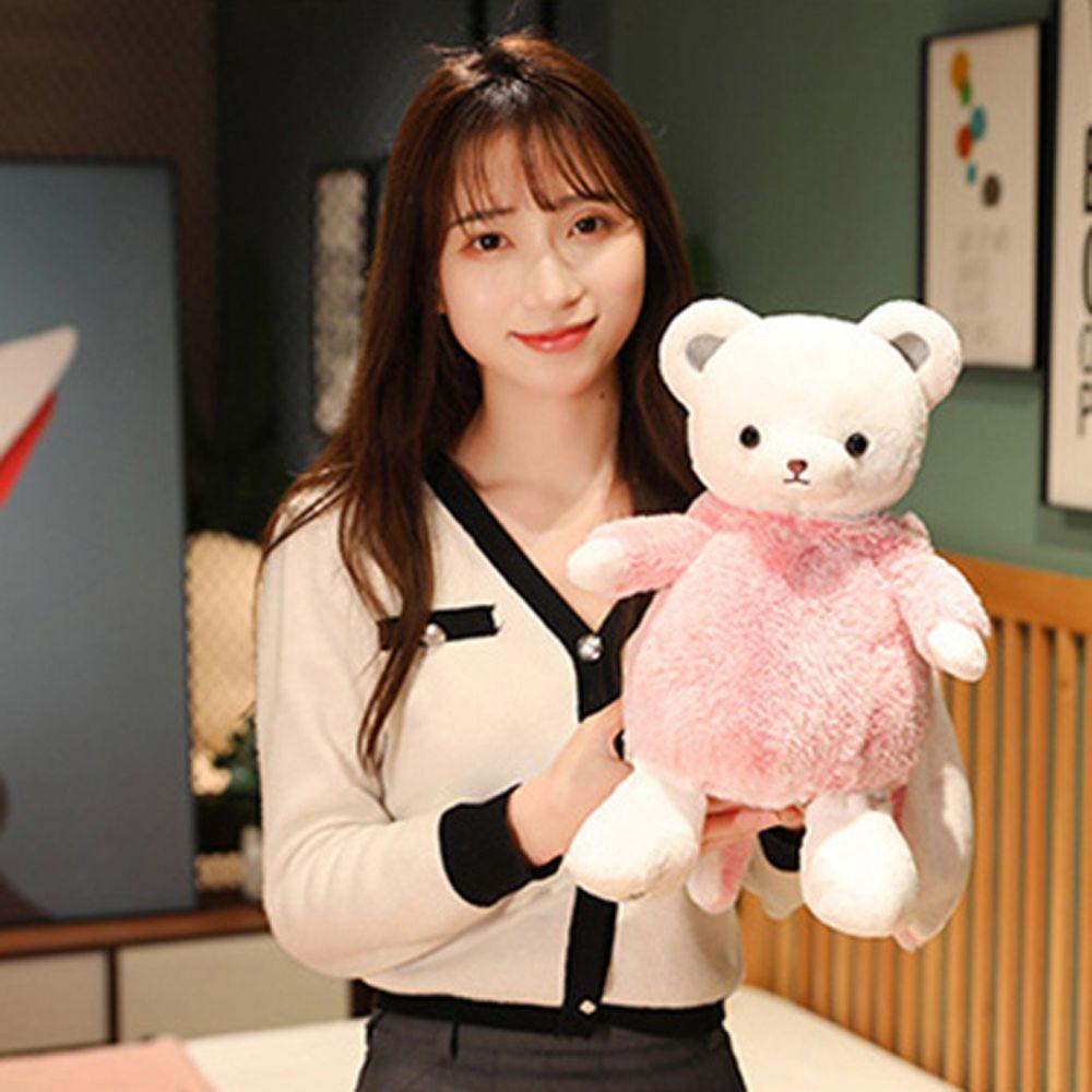 Lanfy Transform Bear Rabbit Plush Toy Mainan Anak Kawaii Boneka Hewan Dekorasi Rumah Boneka Kartun Mainan Lembut Bear Rabbit Boneka Mainan