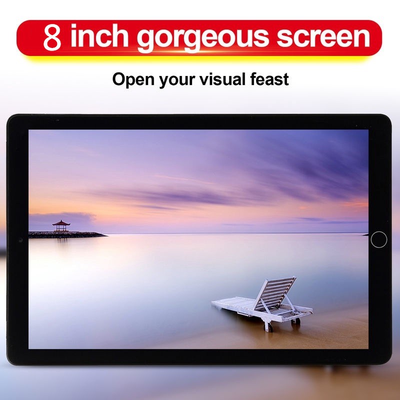 [Latest] 8‘’ inch Tablet PC 8G + 128G 4G Network WiFi Network Tablet PC Android 9.0 ArgeDual SIM IPS