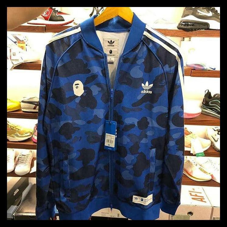 Ina Bathing Ape X Adidas Varsity Jacket Blue Unauthorized TERMURAH Kode 293