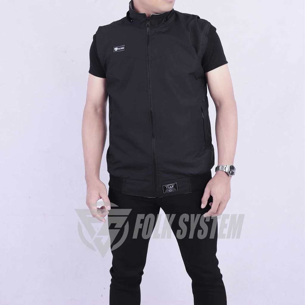 Jaket rompi parasut pria BB bolak balik original folksystem