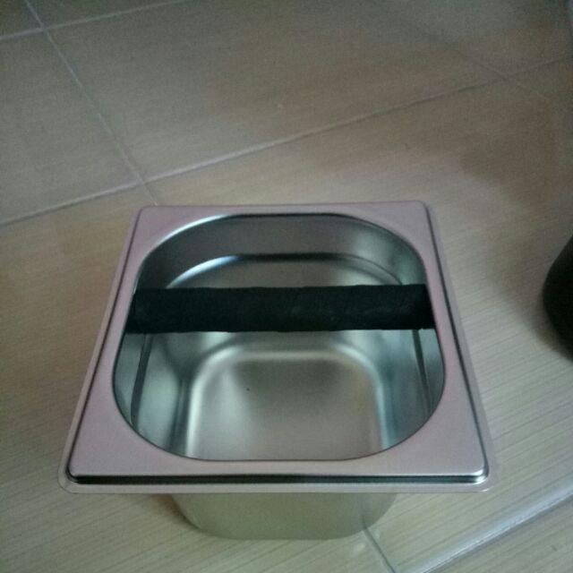 Coffee Knock Box Tall 15 Cm Stainless Steel Coffee Waste Bin Wadah Ampas Kopi
