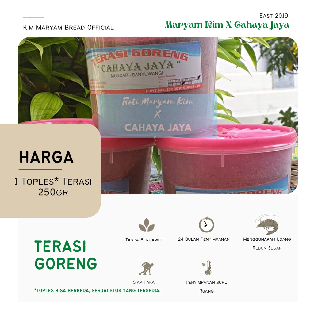

Terasi Goreng Cahaya Jaya Siap Pakai - 250 gram